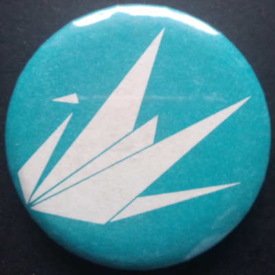 Rusted 1982 CND Badge