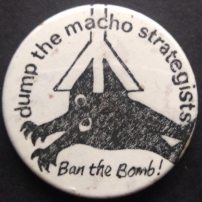 Rusted 1982 CND Badge