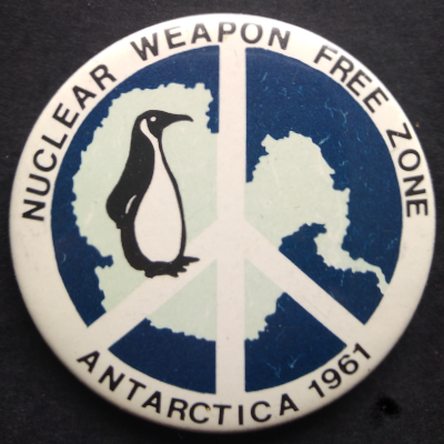 Rusted 1982 CND Badge