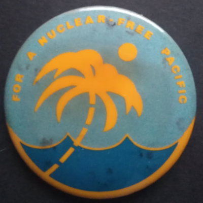 Rusted 1982 CND Badge