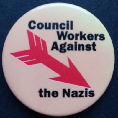 Rusted 1982 CND Badge