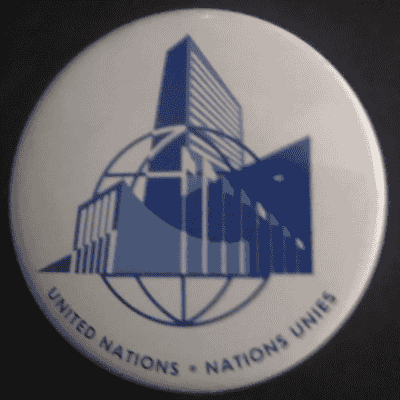 Rusted 1982 CND Badge