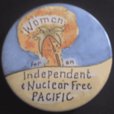 Rusted 1982 CND Badge