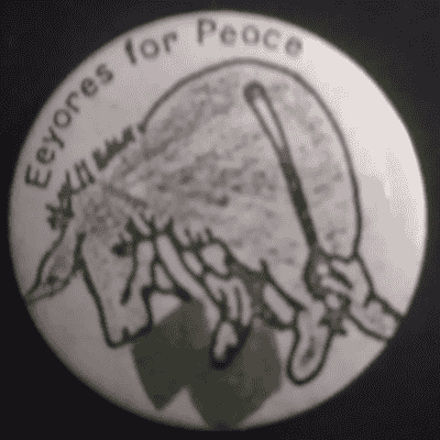 Rusted 1982 CND Badge