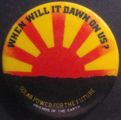 Rusted 1982 CND Badge