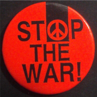 Rusted 1982 CND Badge