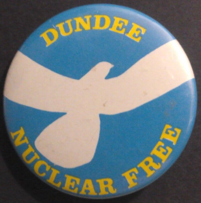 Rusted 1982 CND Badge