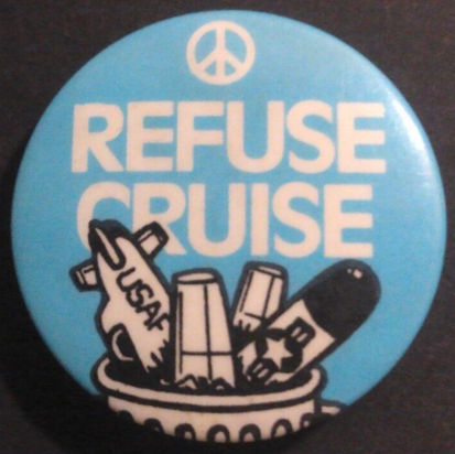 Rusted 1982 CND Badge