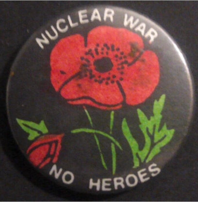 Rusted 1982 CND Badge