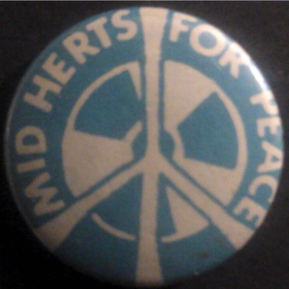 Rusted 1982 CND Badge