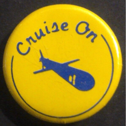 Rusted 1982 CND Badge