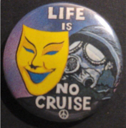 Rusted 1982 CND Badge