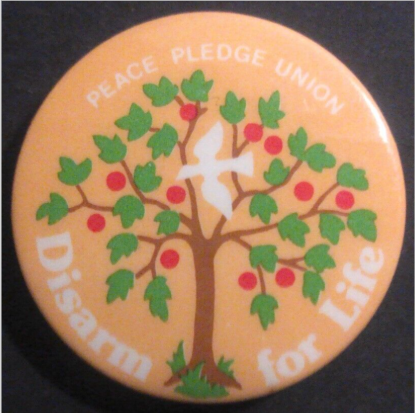 Rusted 1982 CND Badge
