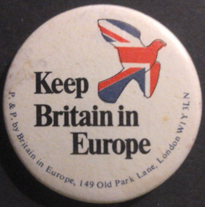 Rusted 1982 CND Badge