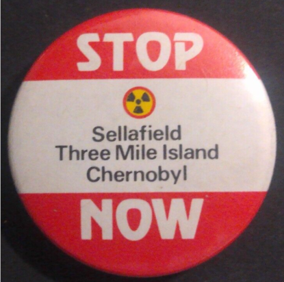 Rusted 1982 CND Badge