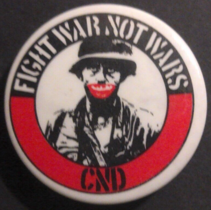Rusted 1982 CND Badge