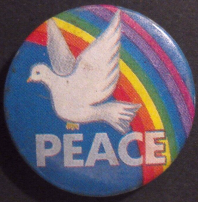 Rusted 1982 CND Badge