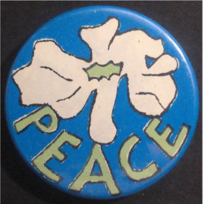 Rusted 1982 CND Badge