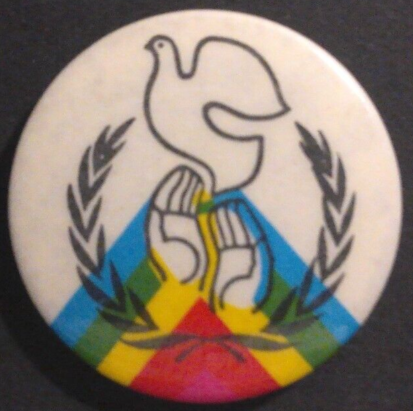 Rusted 1982 CND Badge