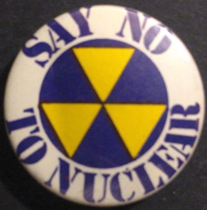 Rusted 1982 CND Badge