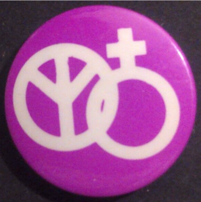Rusted 1982 CND Badge