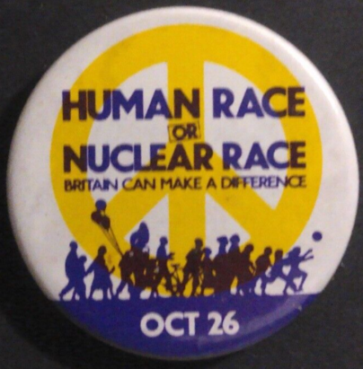 Rusted 1982 CND Badge