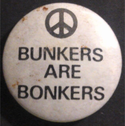 Rusted 1982 CND Badge