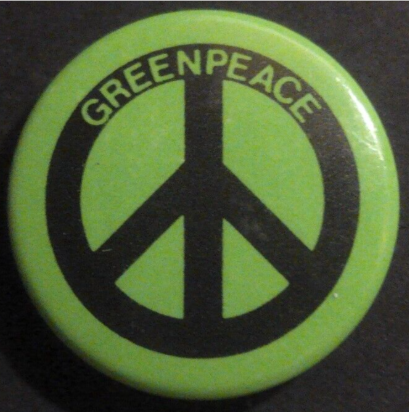 Rusted 1982 CND Badge