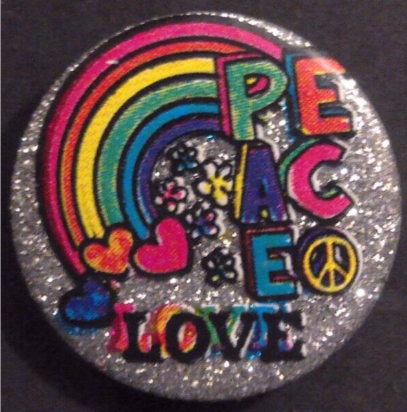 Rusted 1982 CND Badge