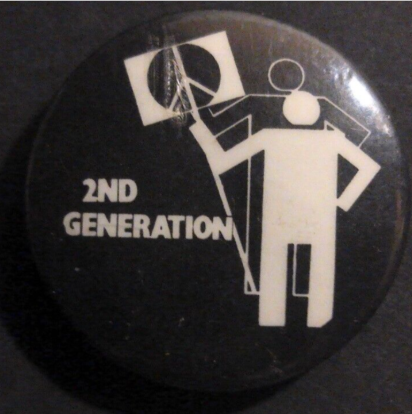 Rusted 1982 CND Badge
