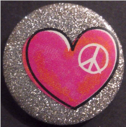 Rusted 1982 CND Badge