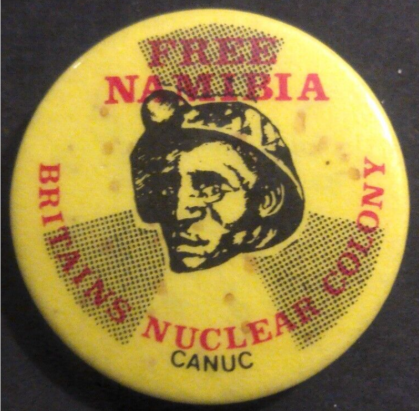 Rusted 1982 CND Badge