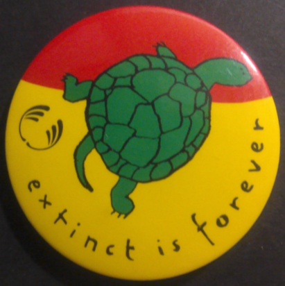 Rusted 1982 CND Badge