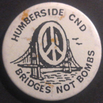 Rusted 1982 CND Badge