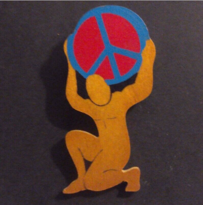 Rusted 1982 CND Badge