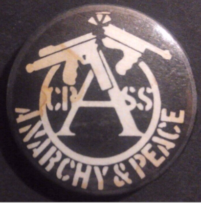 Rusted 1982 CND Badge