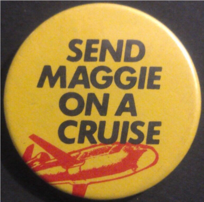 Rusted 1982 CND Badge