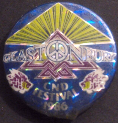 Rusted 1982 CND Badge