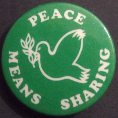 Rusted 1982 CND Badge