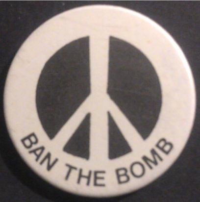 Rusted 1982 CND Badge