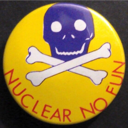 Rusted 1982 CND Badge