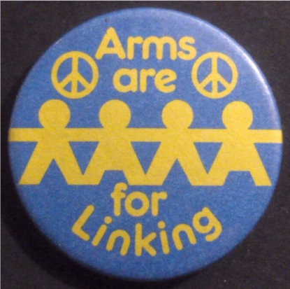 Rusted 1982 CND Badge
