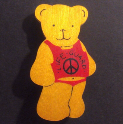 Rusted 1982 CND Badge