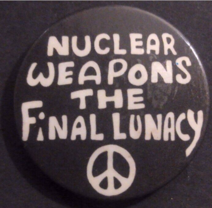 Rusted 1982 CND Badge