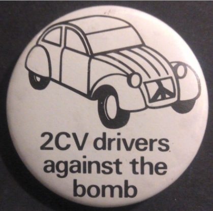 Rusted 1982 CND Badge