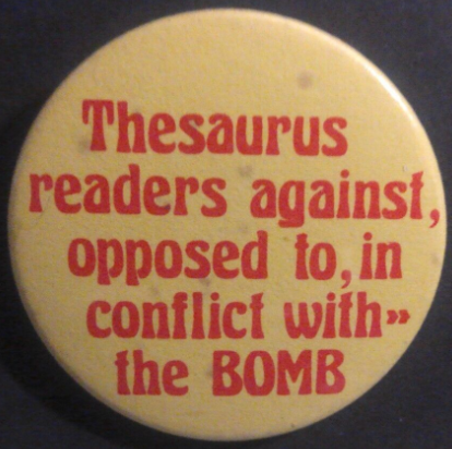 Rusted 1982 CND Badge