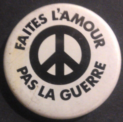 Rusted 1982 CND Badge