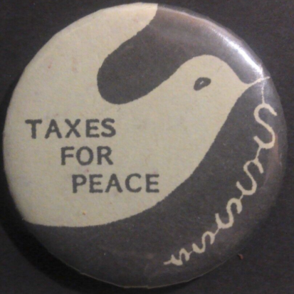 Rusted 1982 CND Badge