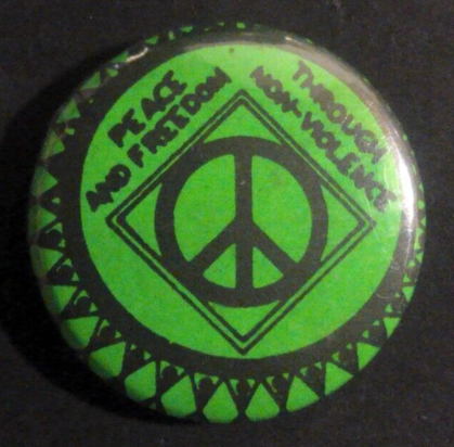 Rusted 1982 CND Badge