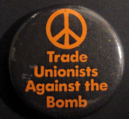 Rusted 1982 CND Badge